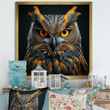 Owl Expressionist Gaze - Owl Living Room Wall Art