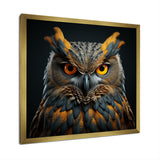 Owl Expressionist Gaze - Owl Living Room Wall Art