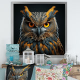 Owl Expressionist Gaze - Owl Living Room Wall Art