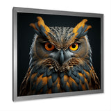 Owl Expressionist Gaze - Owl Living Room Wall Art
