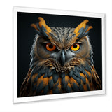 Owl Expressionist Gaze - Owl Living Room Wall Art