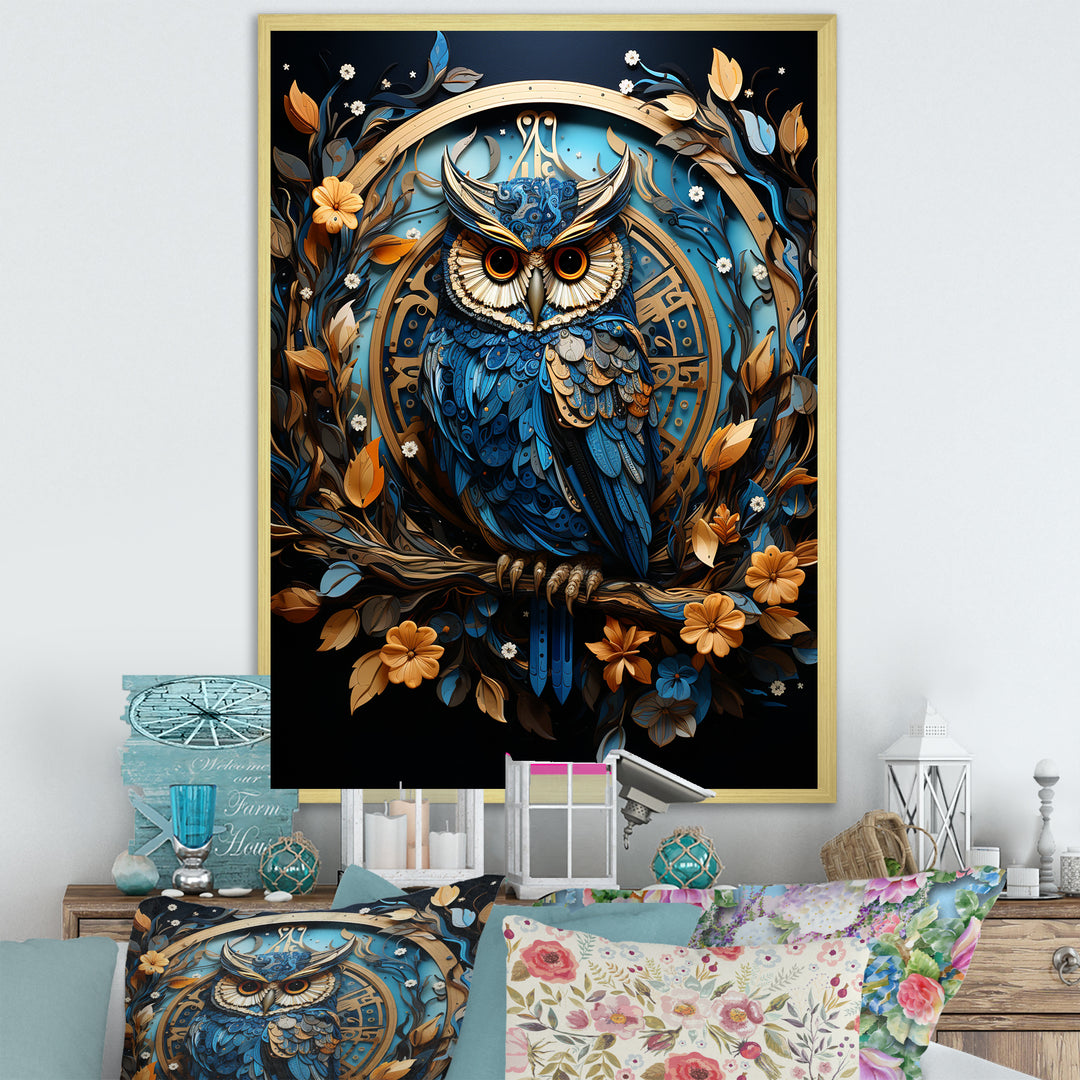 Fantasy Portrayal Of Enchanted Owl - Owl Canvas Wall Art