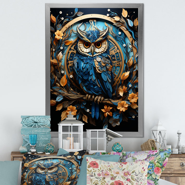 Fantasy Portrayal Of Enchanted Owl - Owl Canvas Wall Art