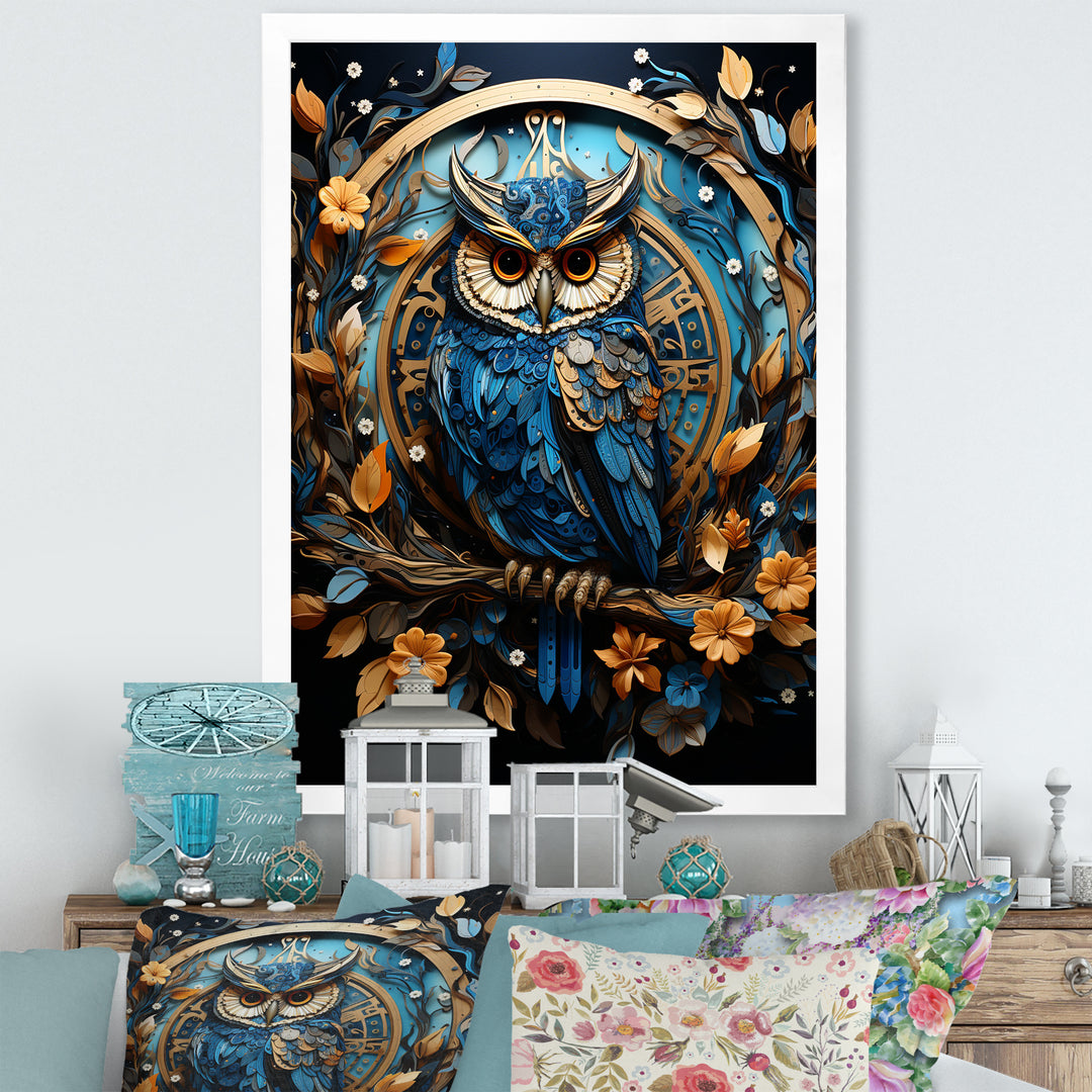 Fantasy Portrayal Of Enchanted Owl - Owl Canvas Wall Art