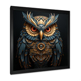 Teal And Gold Baroque Golden Guardian Owl - Owl Wall Decor