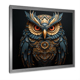Teal And Gold Baroque Golden Guardian Owl - Owl Wall Decor