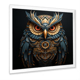 Teal And Gold Baroque Golden Guardian Owl - Owl Wall Decor
