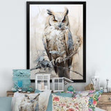 Wise And Watchful Majestic Owl I - Animals Canvas Wall Art