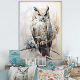 Wise And Watchful Majestic Owl I - Animals Canvas Wall Art