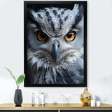 Monochrome Gaze Enlightenment - Yellow Owl Wall Art