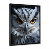 Monochrome Gaze Enlightenment - Yellow Owl Wall Art