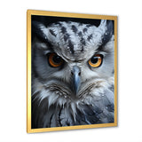 Monochrome Gaze Enlightenment - Yellow Owl Wall Art