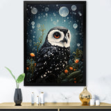 Noir Watcher Owl At Twilight - Black Owl Wall Art