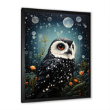 Noir Watcher Owl At Twilight - Black Owl Wall Art