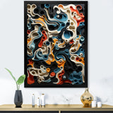 Owls Line Realms - Owl Large Canvas Wall Art
