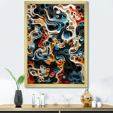 Owls Line Realms - Owl Large Canvas Wall Art