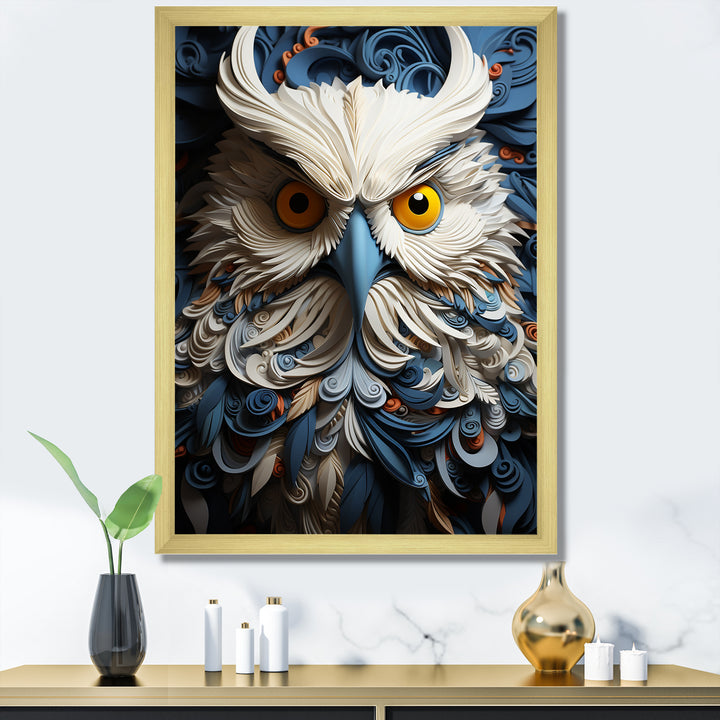 Owl Eyes In The Shadows - Owl Home Decor Art