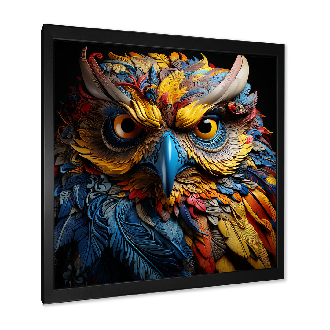 Pop Art Owl Eyes In The Shadows - Owl Bedroom Wall Art