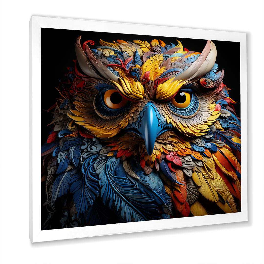 Pop Art Owl Eyes In The Shadows - Owl Bedroom Wall Art