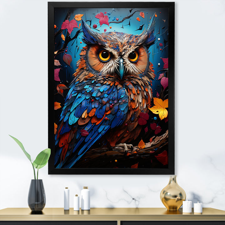 Pop Art Owl Wisdom Twilight - Owl Canvas Wall Art