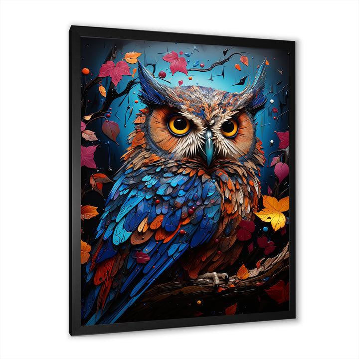 Pop Art Owl Wisdom Twilight - Owl Canvas Wall Art