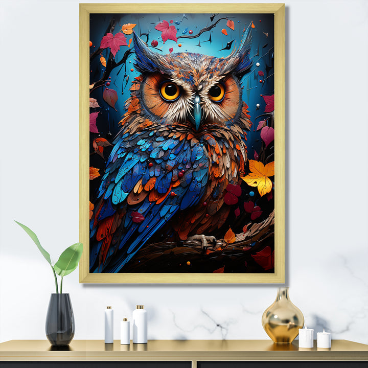 Pop Art Owl Wisdom Twilight - Owl Canvas Wall Art