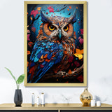 Pop Art Owl Wisdom Twilight - Owl Canvas Wall Art
