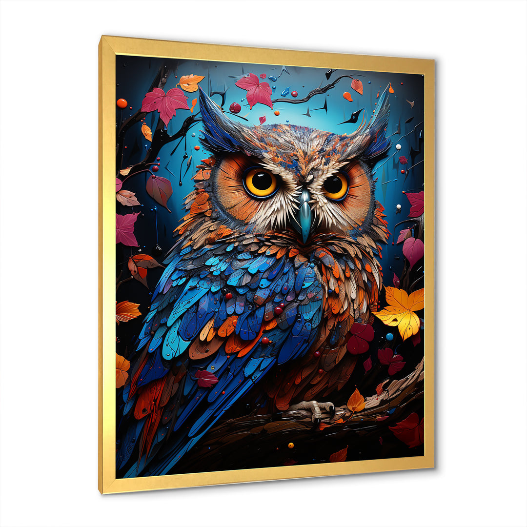 Pop Art Owl Wisdom Twilight - Owl Canvas Wall Art