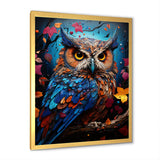 Pop Art Owl Wisdom Twilight - Owl Canvas Wall Art