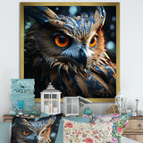 Surrealism Owl Night S Wisdom Keepers - Yellow Owl Wall Art