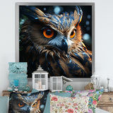 Surrealism Owl Night S Wisdom Keepers - Yellow Owl Wall Art