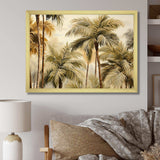 Palm Tree Desert Oasis III - Floral Canvas Wall Art