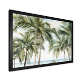 Palms Palm Trees On The Beach I - Floral Canvas Wall Art