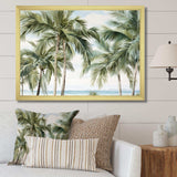 Palms Palm Trees On The Beach I - Floral Canvas Wall Art