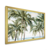 Palms Palm Trees On The Beach I - Floral Canvas Wall Art