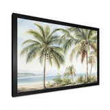 Palms Palm Trees On The Beach V - Floral Canvas Wall Art