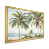 Palms Palm Trees On The Beach V - Floral Canvas Wall Art