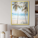 Pearl Desert Palms Oasis I - Floral Canvas Wall Art