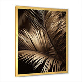 Sepia Serenity Palm Leaves I - Floral Canvas Wall Art