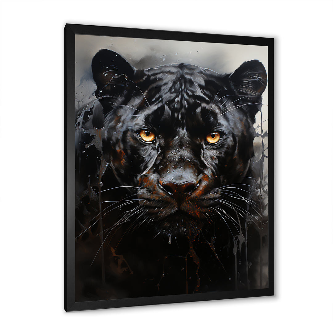 Sleek Panther Stalk - Panther Canvas Wall Art
