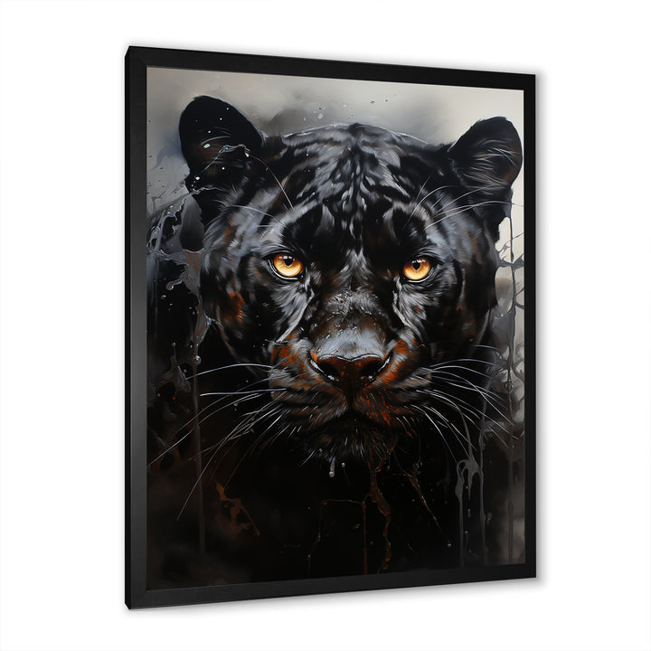 Sleek Panther Stalk - Panther Canvas Wall Art