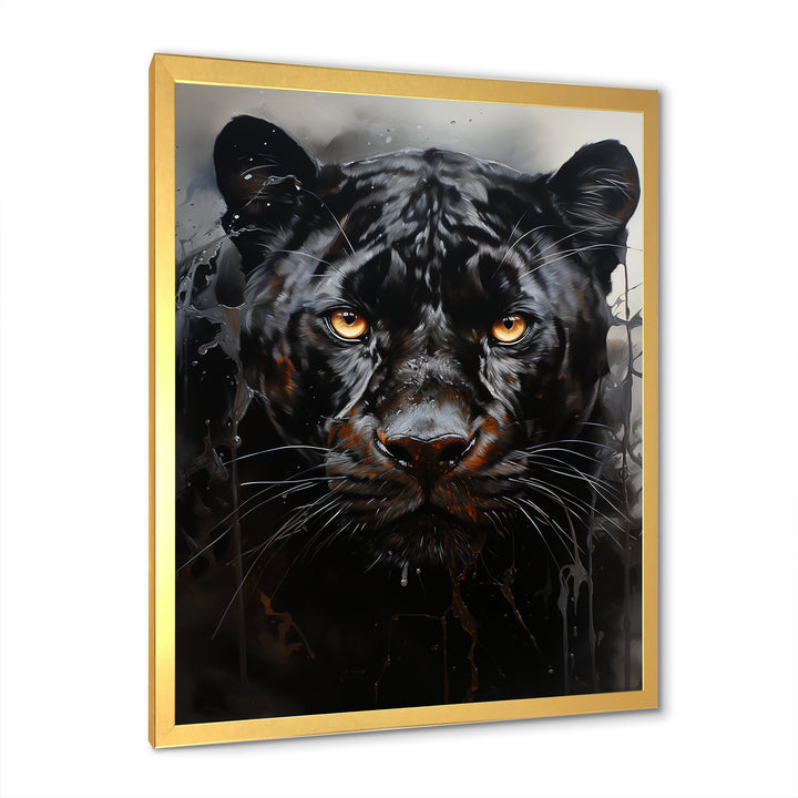Sleek Panther Stalk - Panther Canvas Wall Art