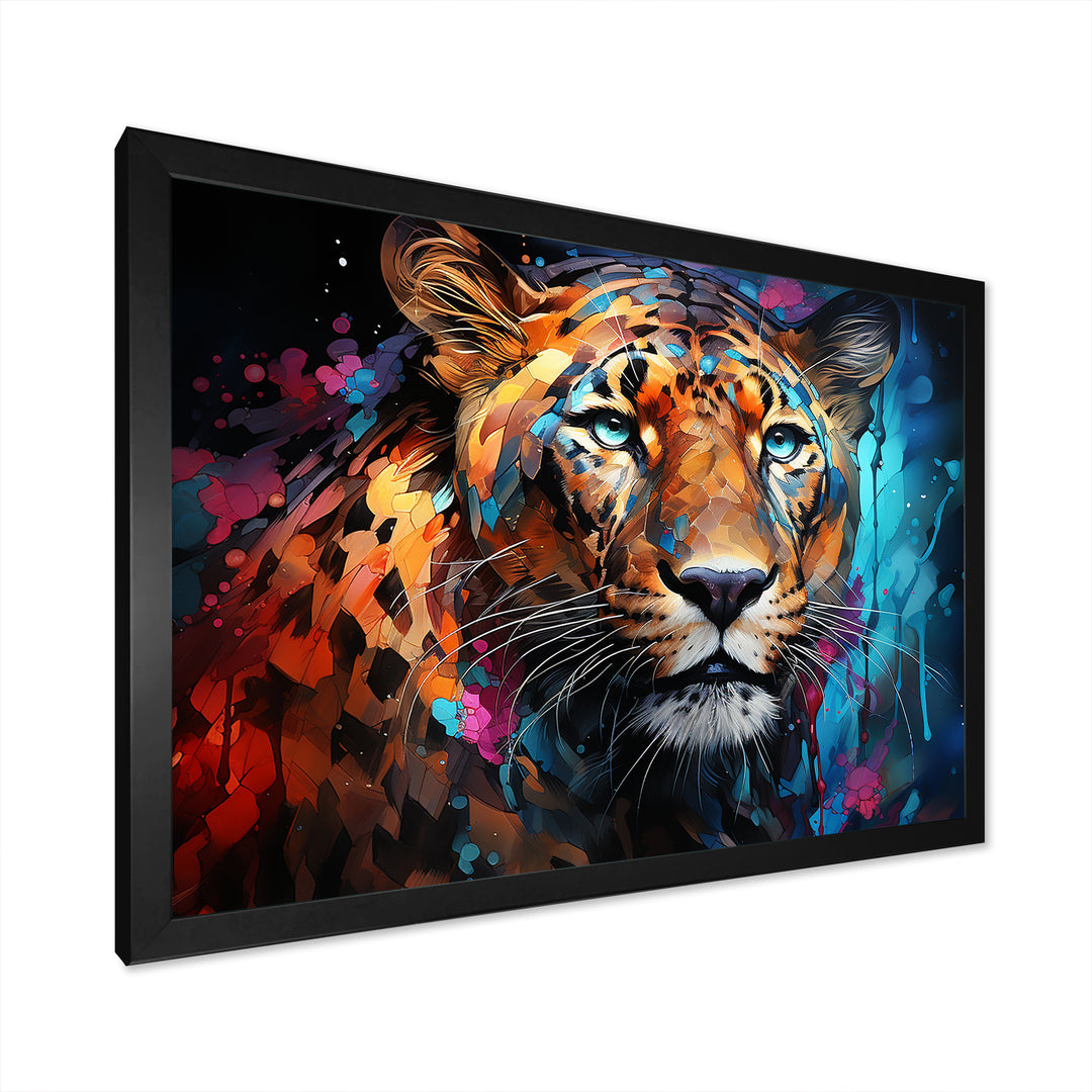 Pop Art Wild Elegance Tiger Harmony - Blue Tiger Wall Art