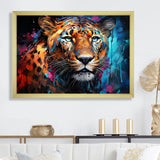 Pop Art Wild Elegance Tiger Harmony - Blue Tiger Wall Art