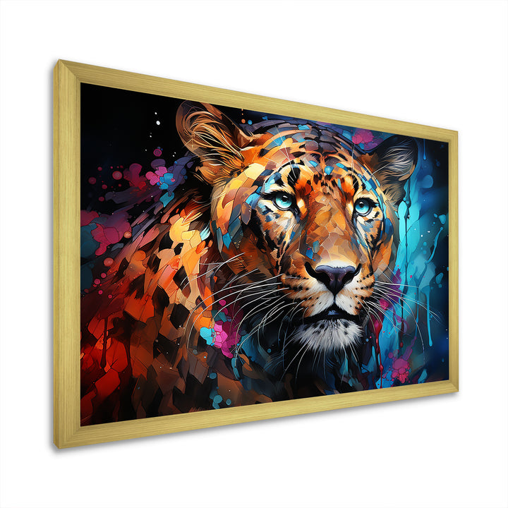 Pop Art Wild Elegance Tiger Harmony - Blue Tiger Wall Art