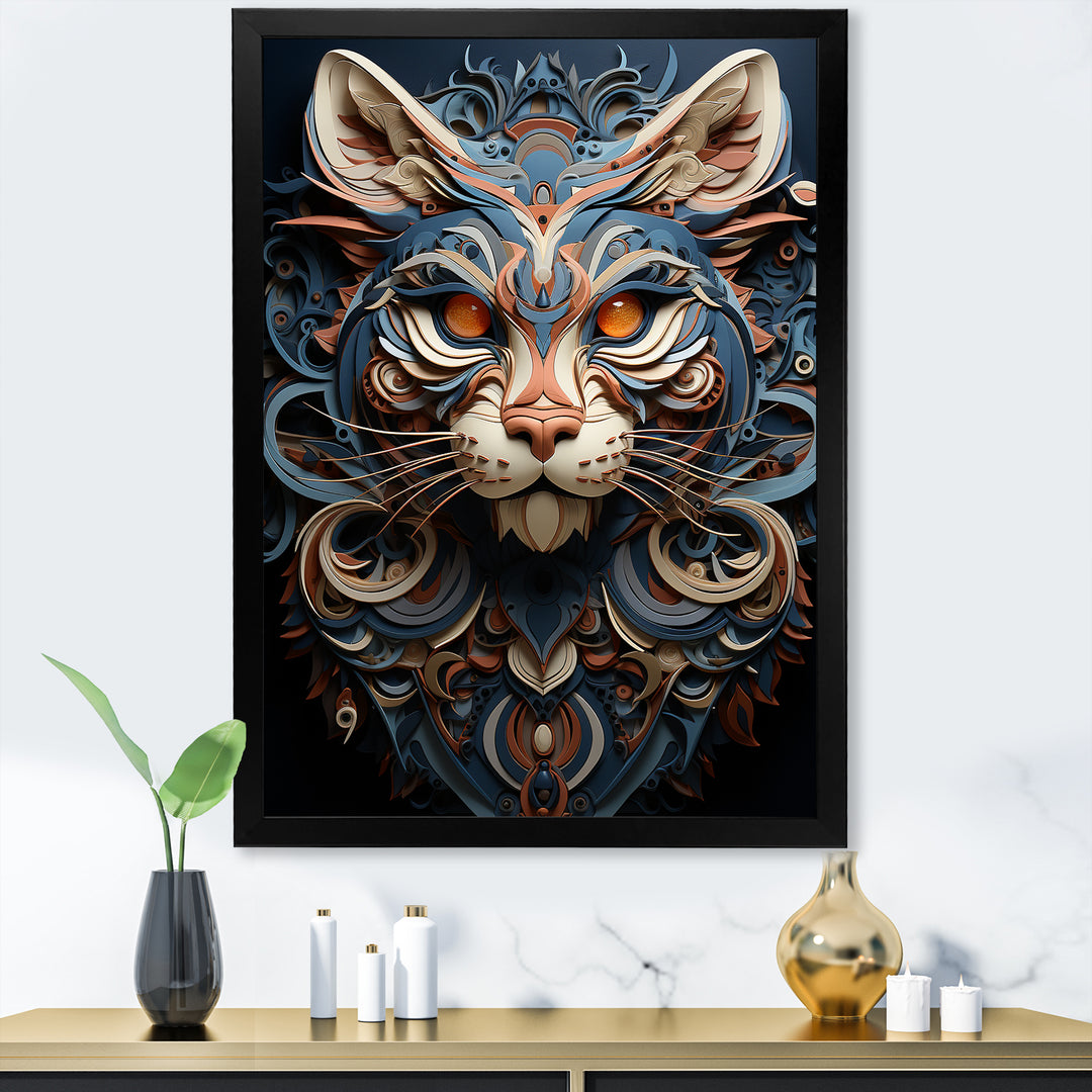 Abstract Panther Essence - Panther Framed Canvas Art