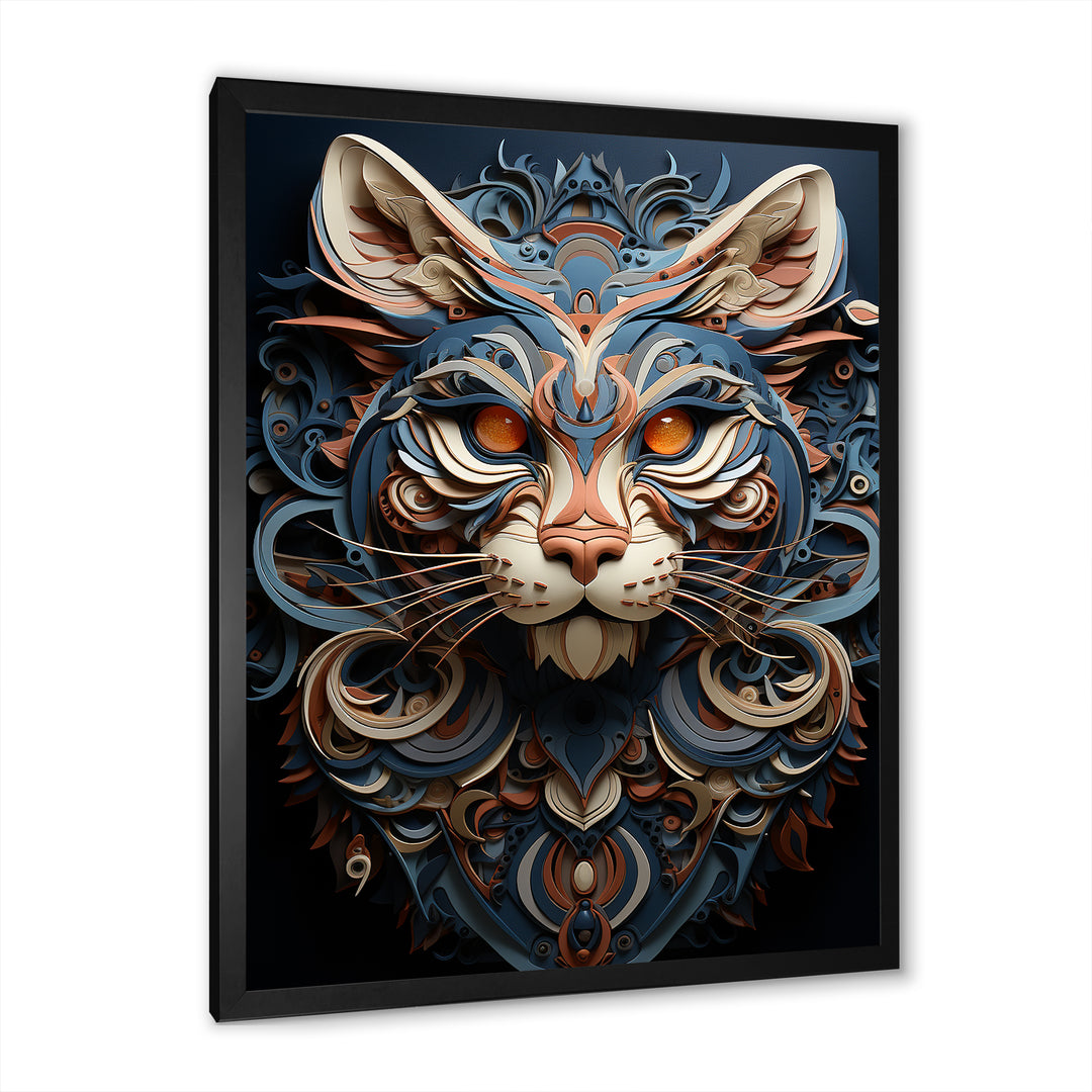 Abstract Panther Essence - Panther Framed Canvas Art