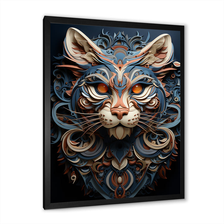 Abstract Panther Essence - Panther Framed Canvas Art
