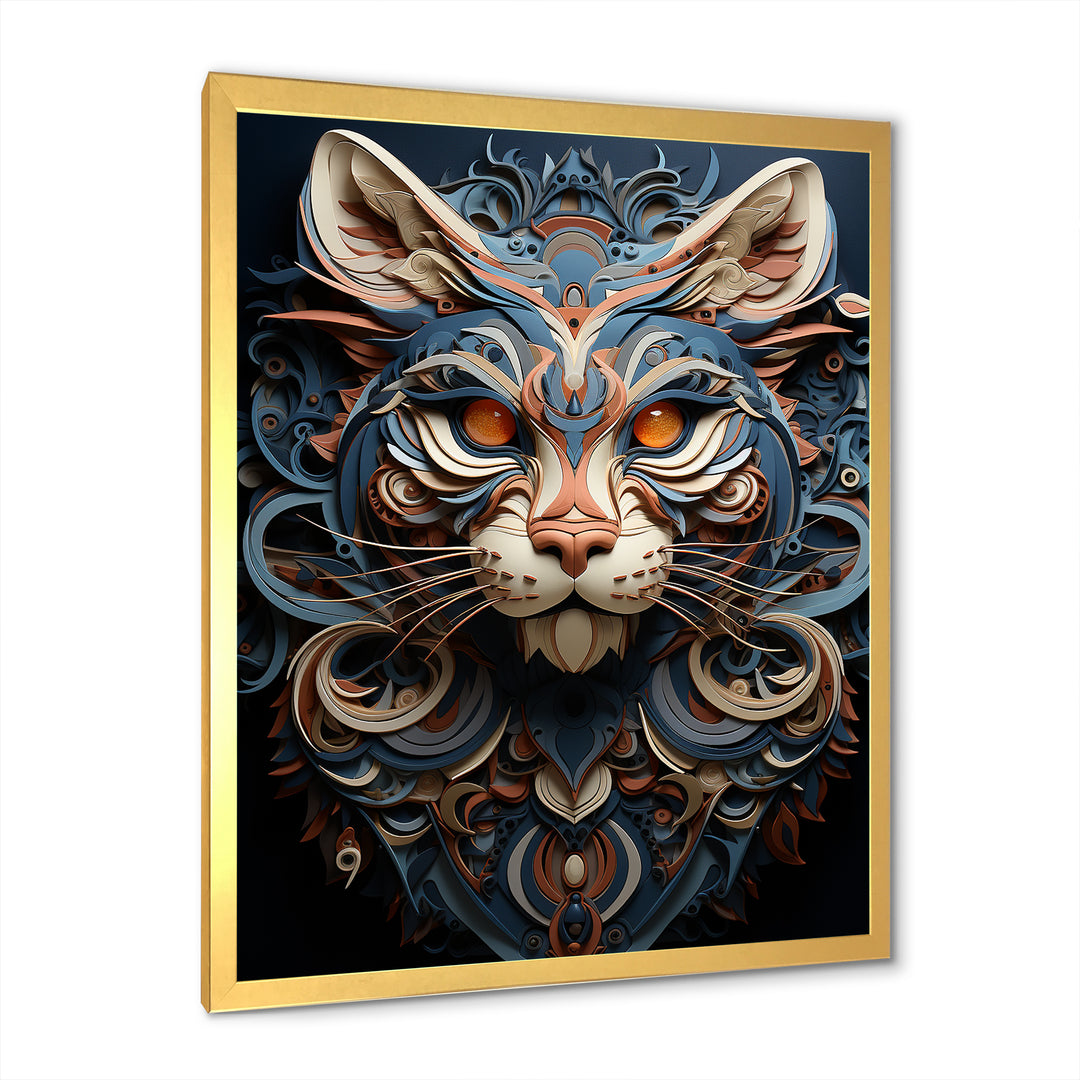 Abstract Panther Essence - Panther Framed Canvas Art