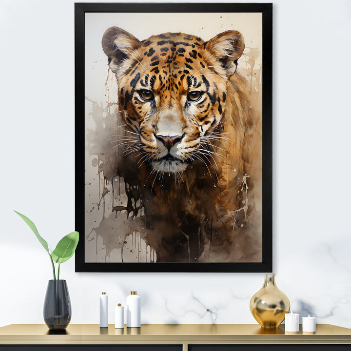 Classic Jaguar Majesty Portrait - Leopard Bedroom Wall Art